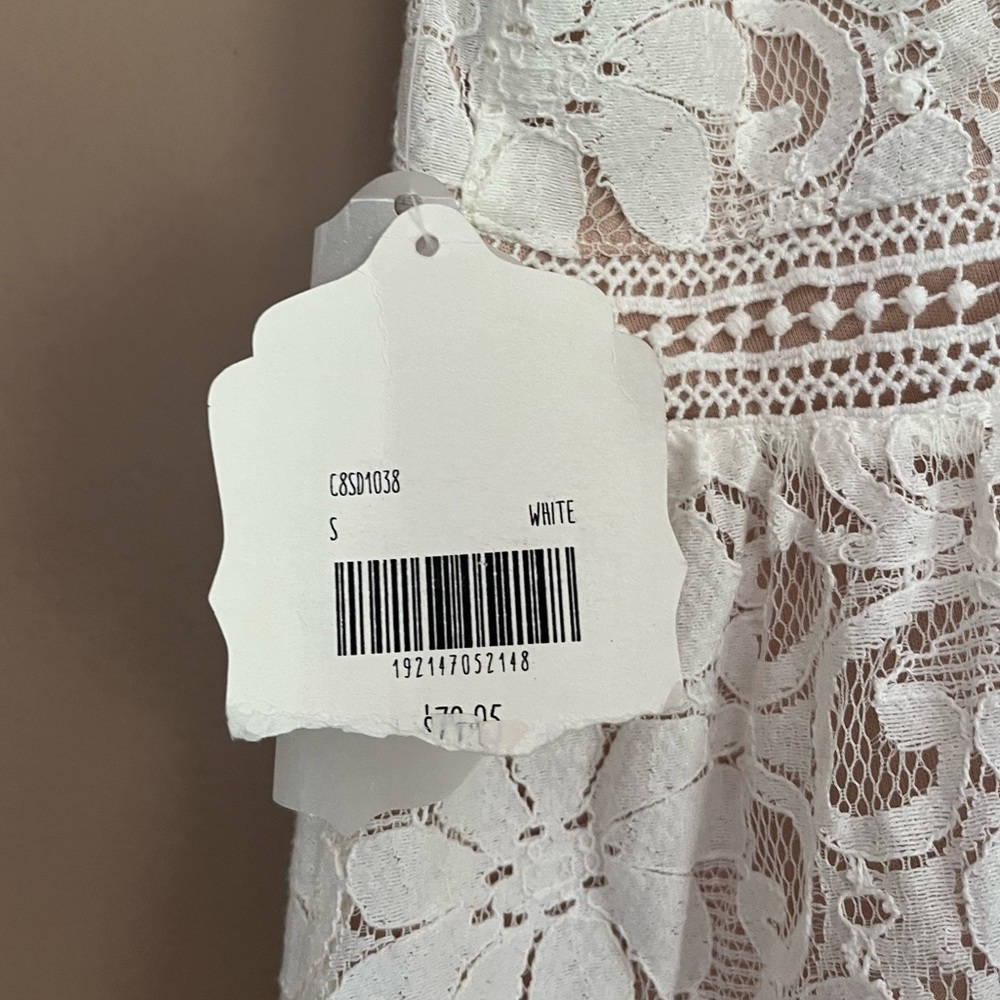 {Altar'd State} Sleeveless Lace Overlay Fit & Flare Mini Dress - Small - NWT - Picture 9 of 9